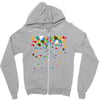 Flying Paper Planes Zipper Hoodie