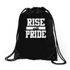 rise with pride Drawstring Bags
