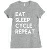 eat sleep cycle repeat Ladies Fitted T-Shirt