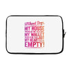my heart is empty Laptop sleeve