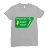 gps logo free exit 63 beach haven Ladies Fitted T-Shirt