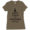 keep calm and gangnam style black t shirt Ladies Fitted T-Shirt