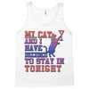 my cat and i stay in tonight Tank Top