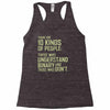10 kinds of people binary Racerback Tank