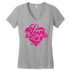 love (3) Women's V-Neck T-Shirt