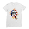American Flag Q Fire Ladies Fitted T-Shirt