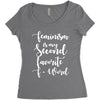 feminism is my second favorite f word Women's Triblend Scoop T-shirt