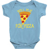 will plie for pizza Baby Bodysuit