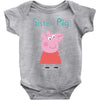 peppa pig sister pig Baby Bodysuit