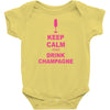 keep calm and drink champagne Baby Bodysuit