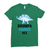 grumpa saurus rex Ladies Fitted T-Shirt