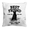 Best Friend Bull Terrier Throw Pillow