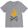 camp &amp; bonfire V-Neck Tee