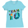 team 10 colorful Ladies Fitted T-Shirt