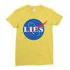 lies nasa logo Ladies Fitted T-Shirt