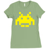 uomo 4 space invaders anni80 vintage videogames Ladies Fitted T-Shirt