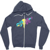 smoke and father Zipper Hoodie