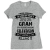 Super Cool Gran Of A Freaking Awesome Grandson Ladies Fitted T-Shirt