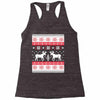 reindeer christmas ugly sweater Racerback Tank