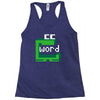 word muncher Racerback Tank