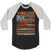 Virgos Difficult Ones To Understand Zodiac 3/4 Sleeve Shirt