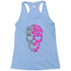two coloured patterned skull   mens funny Racerback Tank