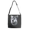 round neck dog wolf Adjustable Strap Totes