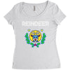 reindeer christmas Women's Triblend Scoop T-shirt