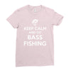 keep calm bass fishing Ladies Fitted T-Shirt