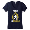 train insaiyan Women's V-Neck T-Shirt