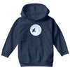 Biker Dinosaur - Dinosaur Riding A Bike To The Moon Youth Hoodie