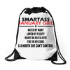 Smartass January Girl Drawstring Bags