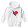Eroded Texas Map With Flag Youth Hoodie