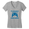 my favorite exercise is video games Women's V-Neck T-Shirt