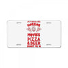 horror movies, pizza and beer License Plate