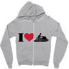 i love jet ski racing Zipper Hoodie