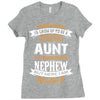 Super Cool Aunt Of A Freaking Awesome Nephew Ladies Fitted T-Shirt
