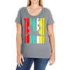 yoga cat Ladies Curvy T-Shirt