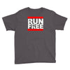 free running parkour run free Youth Tee