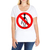 stop alien Ladies Curvy T-Shirt