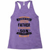 Super Cool Father Of A Freaking Awesome Son Racerback Tank
