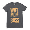 wife mom boss Ladies Fitted T-Shirt
