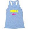 big fish little fish cardboard box Racerback Tank