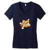 playful foxes Women's V-Neck T-Shirt
