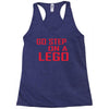 go step on a lego Racerback Tank