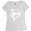 musik notes Women's Triblend Scoop T-shirt