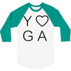 yoga heart 3/4 Sleeve Shirt