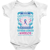 Never Underestimate the Strength of a Thyroid Cancer Warrior Baby Bodysuit