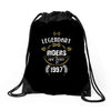 legendary riders are born in 1997 Drawstring Bags