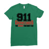 911 dispatcher heroes black logo Ladies Fitted T-Shirt